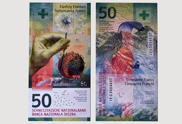 Денежная купюра Швейцарии Денежная купюра Швейцарии - Sputnik Литва