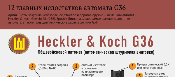 12 главных недостатков автомата G36 - Sputnik Литва