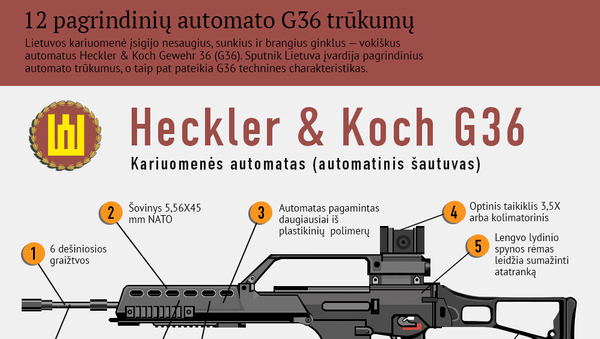 12 pagrindinių automato G36 trūkumų - Sputnik Lietuva