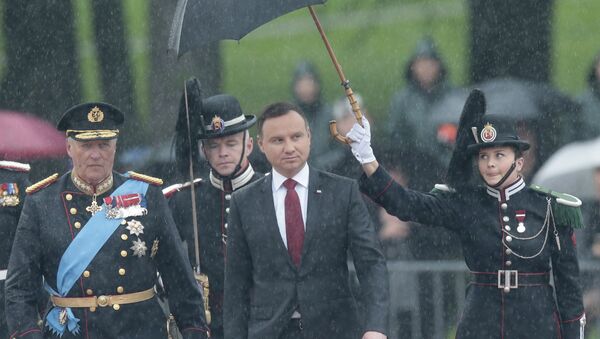 Президент Польши Анджей Дуда с визитом в Осло, Норвегия - Sputnik Литва