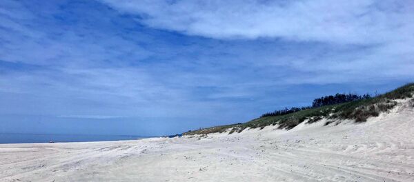 Чистый песок на бескрайнем пляже Ниды, архивное фото Чистый песок на бескрайнем пляже Ниды, архивное фото - Sputnik Литва