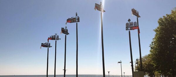 Любимая инсталляция туристов – копии древних флюгеров Ниды, архивное фото - Sputnik Литва