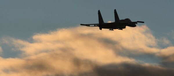 Полеты истребителей Су-27 в Калининградской области Полеты истребителей Су-27 в Калининградской области - Sputnik Литва