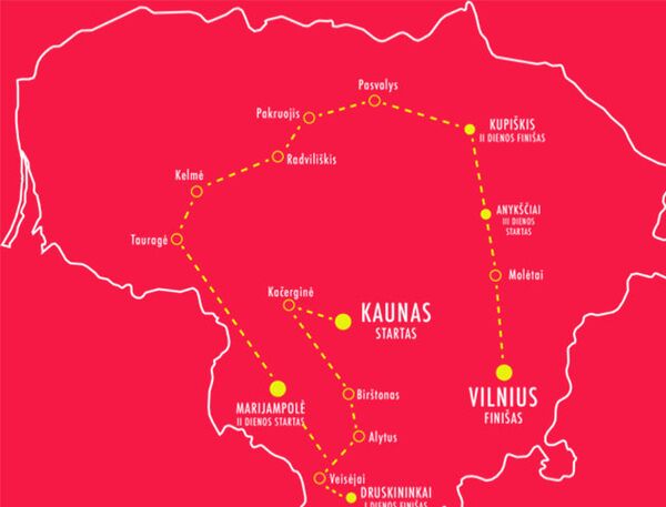 Карта гонок Карта гонок - Sputnik Lietuva