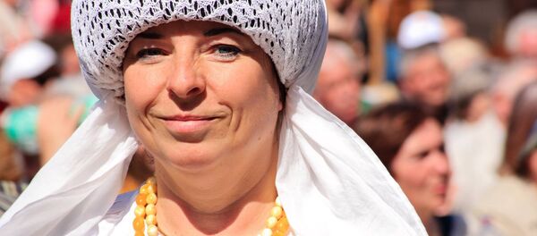 Традиционный наряд в Литве Традиционный наряд в Литве - Sputnik Литва