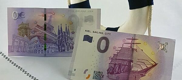 Сувенирная купюра номиналом 0 евро Сувенирная купюра номиналом 0 евро - Sputnik Lietuva