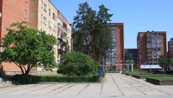 Жилые дома вокруг центральной площади Висагинаса - Sputnik Литва