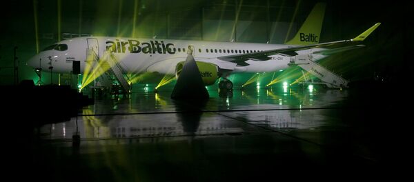 Презентация Bombardier CS300 для Латвийского национального авиаперевозчика airBaltic Презентация Bombardier CS300 для Латвийского национального авиаперевозчика airBaltic - Sputnik Lietuva