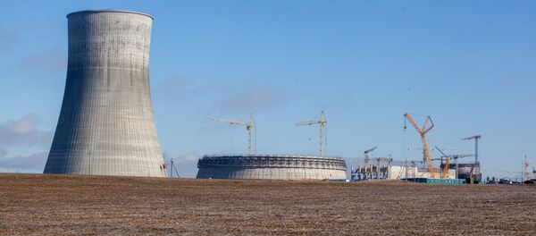 Строительство БелАЭС в Островце Строительство БелАЭС в Островце - Sputnik Литва