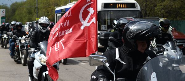 Открытие мотосезона Ночные волки в Москве - Sputnik Литва