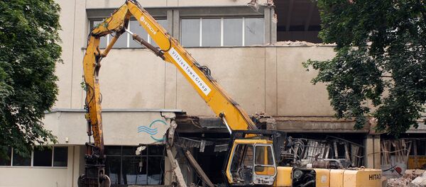 Строительная техника на площадке Строительная техника на площадке - Sputnik Lietuva