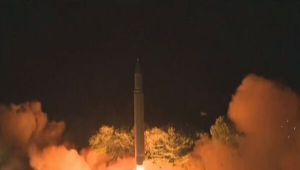 Запуск баллистической ракеты в Северной Корее - Sputnik Lietuva