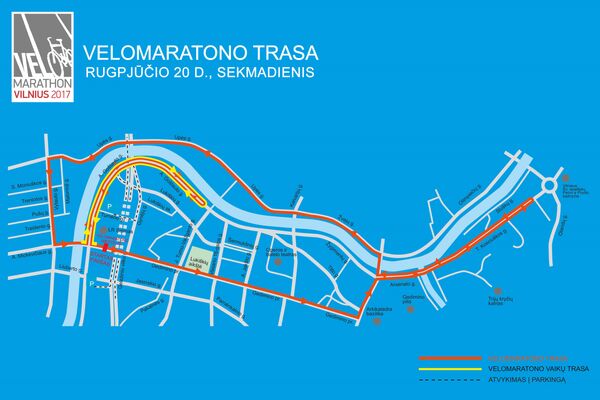 Velomaratono Vilnius 2017 trasa Velomaratono Vilnius 2017 trasa - Sputnik Lietuva