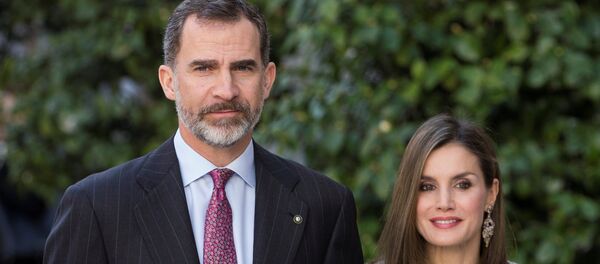 Король Испании Фелипе VI и его супруга королева Летисия - Sputnik Литва