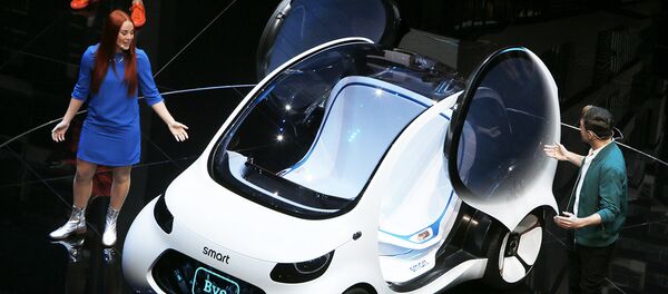 Презентация ситикара Vision EQ fortwo от автопроизводителя Smart. Франкфурт, Германия. Презентация ситикара Vision EQ fortwo от автопроизводителя Smart. Франкфурт, Германия. - Sputnik Литва