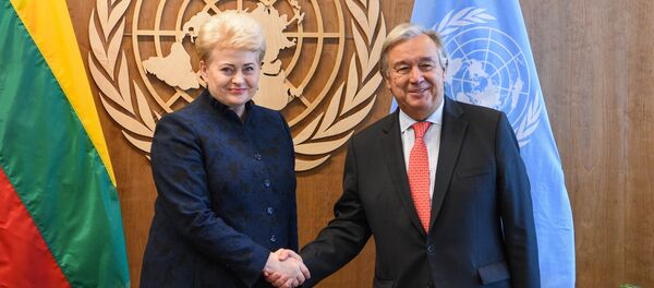 Даля Грибаускайте и Антониу Гутерреш - Sputnik Литва