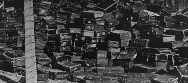 Чемоданы в концлагере Освенцим Чемоданы в концлагере Освенцим - Sputnik Lietuva