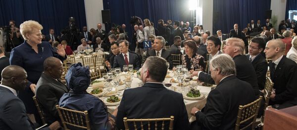 Для Грибаускайте на совместном обеде с лидерами мировых стран во время Генеральной Асамблеи ООН Для Грибаускайте на совместном обеде с лидерами мировых стран во время Генеральной Асамблеи ООН - Sputnik Lietuva