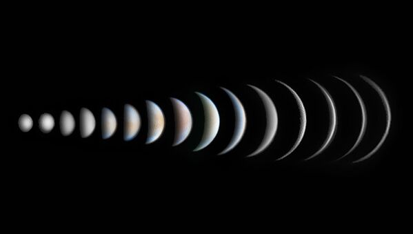 Снимок Venus Phase Evolution фотографа Roger Hutchinson, победивший в номинации Планеты, кометы и астероиды конкурса Insight Astronomy Photographer of the Year 2017 - Sputnik Литва