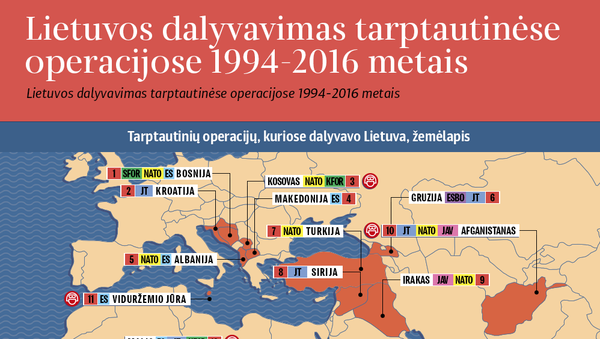 Lietuvos dalyvavimas tarptautinėse operacijose 1994-2016 metais - Sputnik Lietuva