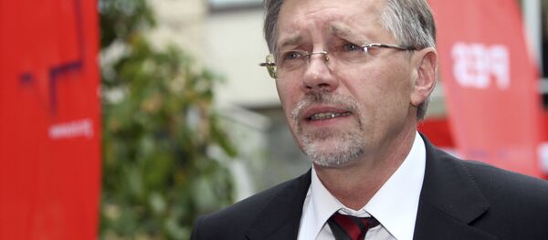 Бывший премьер-министр Литвы Гедиминас Киркилас перед саммитом ЕС в Брюсселе. 15 октября 2008 года  - Sputnik Литва