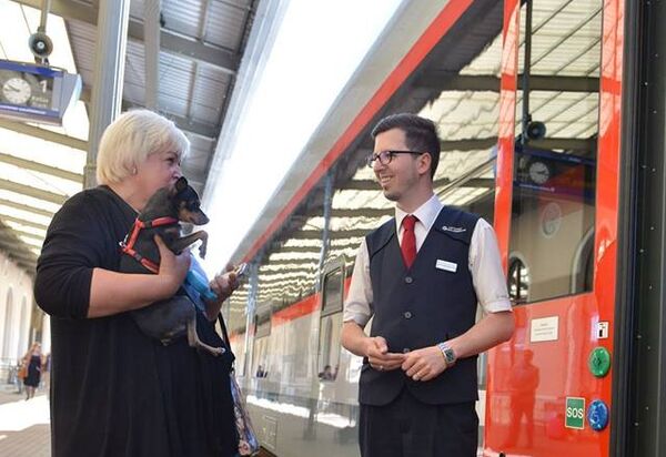 Naujas traukinys priima keleivius Vilniaus geležinkelio stotyje - Sputnik Lietuva