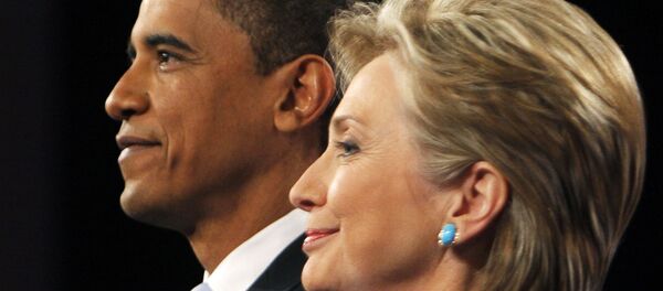 Президент США Барак Обама и кандидат в президенты Хиллари Клинтон - Sputnik Литва