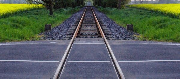 Железнодорожный переезд, архивное фото Железнодорожный переезд, архивное фото - Sputnik Lietuva