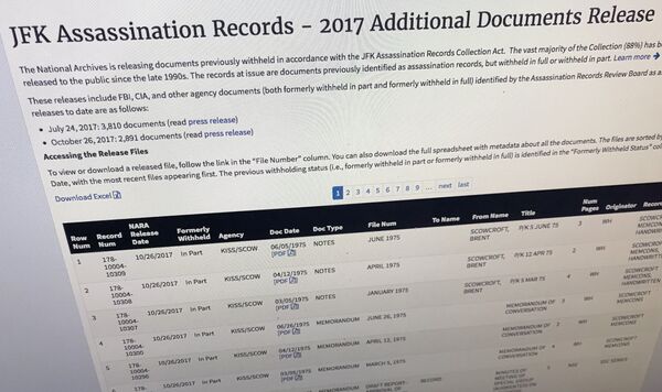 Публикация секретных документов об убийстве Кеннеди. 26 октября 2017 года Публикация секретных документов об убийстве Кеннеди. 26 октября 2017 года - Sputnik Lietuva