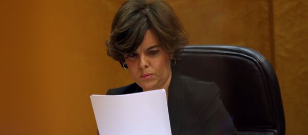 Вице-премьер Испании Сорайя Саенс де Сантамария. 26 октября 2017 года - Sputnik Литва