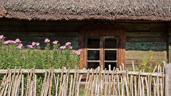 Деревянный дом в Румшишкес, Литва, архивное фото - Sputnik Литва