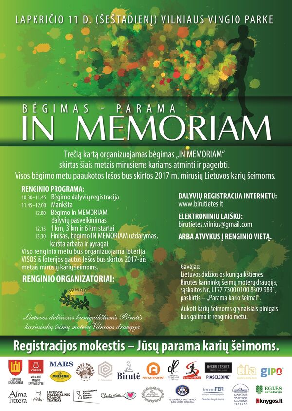 Programa bėgimo In memoriam Programa bėgimo In memoriam - Sputnik Lietuva