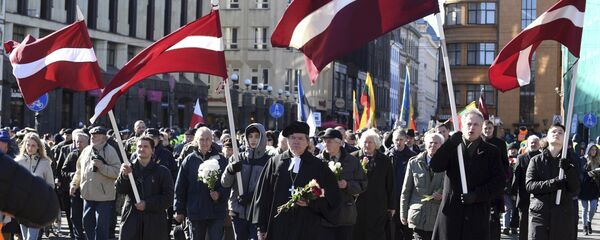 SS veteranų eisena Rygoje SS veteranų eisena Rygoje - Sputnik Lietuva