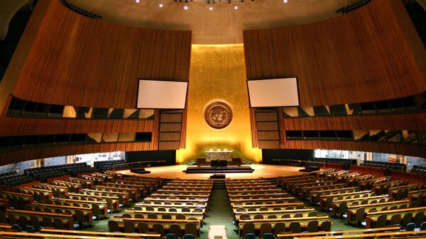 Зал Генеральной Ассамблеи ООН - Sputnik Литва