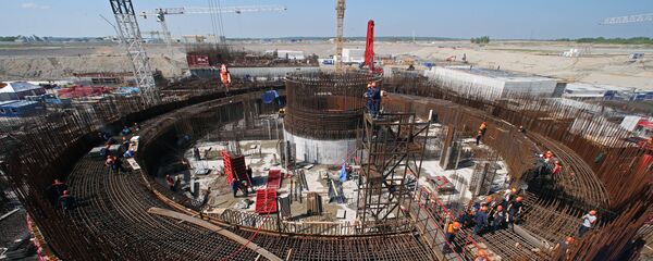 Строительство Балтийской АЭС, архивное фото - Sputnik Литва
