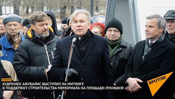 Митинг в поддержку строительства монумента Витис - Sputnik Литва