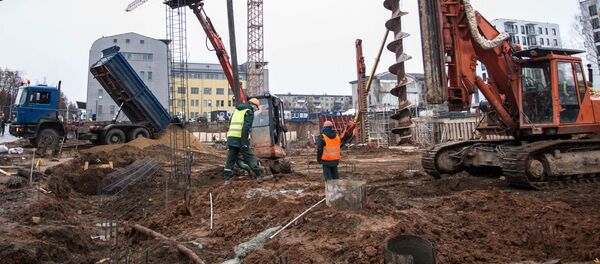 Строительство арестного дома Строительство арестного дома - Sputnik Lietuva