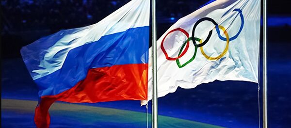 Флаги России и Олимпийских Игр - Sputnik Литва