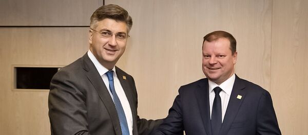 Премьер-министр Саулиус Сквернялис встретился с главой правительства Хорватии Андреем Пленковичем Премьер-министр Саулиус Сквернялис встретился с главой правительства Хорватии Андреем Пленковичем - Sputnik Lietuva