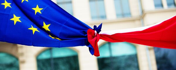 Флаги ЕС и Польши, архивное фото - Sputnik Литва