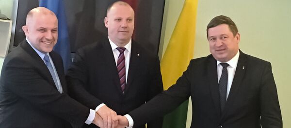 Baltijos šalių gynybos ministrai Baltijos šalių gynybos ministrai - Sputnik Lietuva