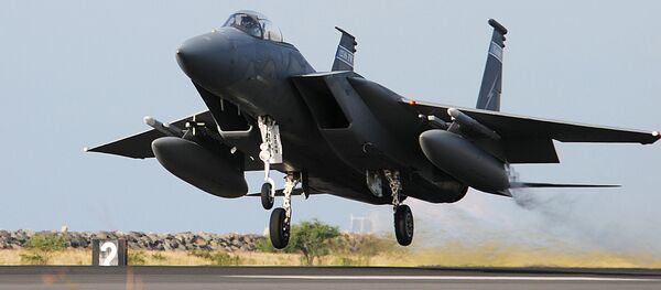 Истребитель ВВС США F-15 Eagle Истребитель ВВС США F-15 Eagle - Sputnik Lietuva