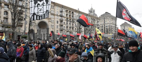 Акция протеста сторонников М. Саакашвили в Киеве, архивное фото Акция протеста сторонников М. Саакашвили в Киеве, архивное фото - Sputnik Литва