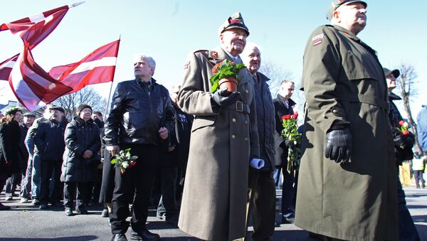 Марш ветеранов СС в Риге, архивное фото - Sputnik Литва