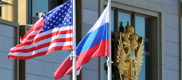 Российский и американский флаги, архивное фото - Sputnik Литва