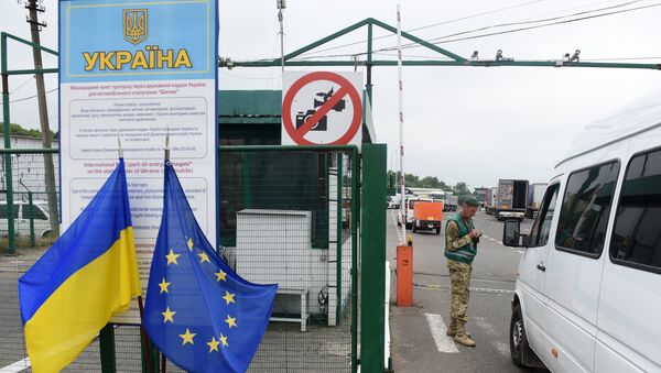 КПП на границе Украина с Польшей, архивное фото - Sputnik Lietuva