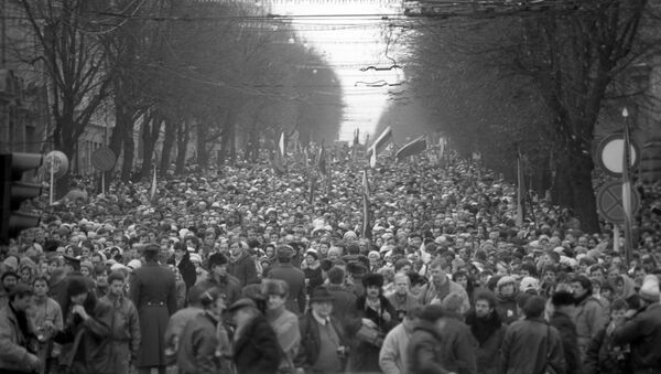 Митинг во время январских событий в Вильнюсе - Sputnik Литва