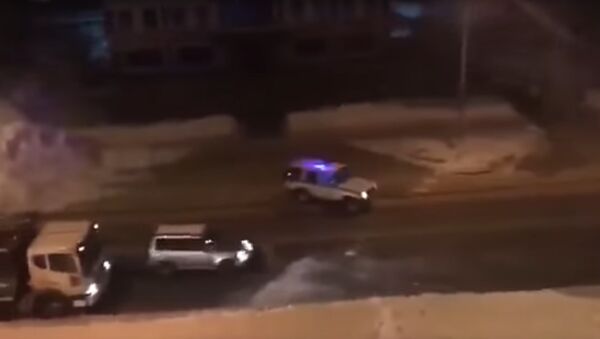На Сахалине полицейские закидали угонщика снежками - Sputnik Литва