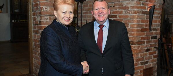 Президент Литвы Даля Грибаускайте и премьер-министр Дании Ларс Лекке Расмуссен, архивное фото Президент Литвы Даля Грибаускайте и премьер-министр Дании Ларс Лекке Расмуссен, архивное фото - Sputnik Литва