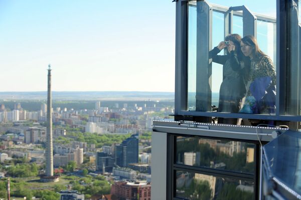 Смотровая площадка в небоскребе Высоцкий в Екатеринбурге - Sputnik Литва